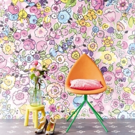 Eijffinger Raval Fotobehang 341601 Fleurflor Pink/Bloemen