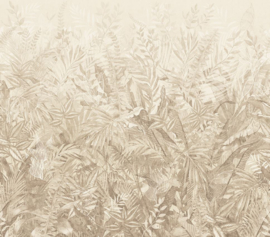 Eijffinger Riviera Maison Fotobehang 350704 Linen Leaves Camel/Bladeren