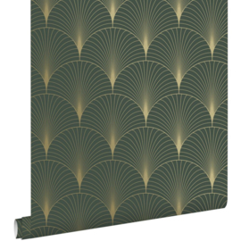 Esta Home Bloom Behang 139584 Art Deco Motief/Donkergroen