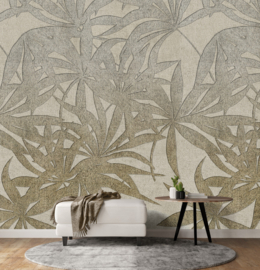 Behangexpresse Dreaming of Nature Fotobehang INK7723 Flowing Leaves Beige