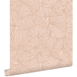 Esta Home Bloom Behang 139489 Ginkgo Bladeren/Terracotta Roze