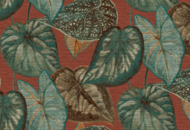 Hookedonwalls Tahiti Behang TA25053 Tropical Leaves/Bladeren