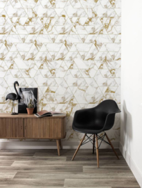 Kek Amsterdam Marble Gold 2D Fotobehang WP-576 Marmer