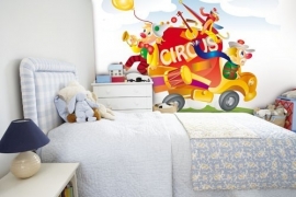 Noordwand  Little Ones Behang 418020 Circus Truck/Wagen/Clown/Kinderkamer Fotobehang