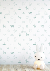 Kek Nijntje Fotobehang WP-504 Miffy Animals Green