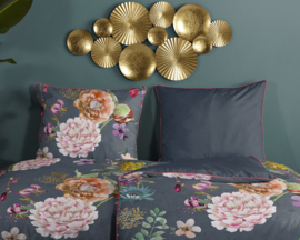 Muller Textiles Dekbedovertrek 20017-D Parma Anthracite/Descanso/Bloemen