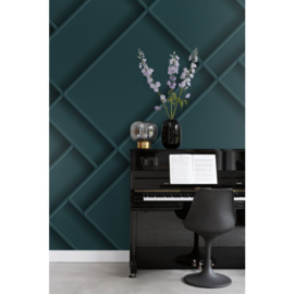 Origin 3D Reflections Fotobehang 357333 3D Panelling Teal