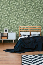 AS Creation Lilly en Luis Behang 77173-1 Legerprint Groen