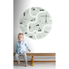 Esta Home Forest Friends Zelfklevende Behang cirkel 159066 Vehicles