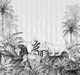 Komar Disney Edition 4 Fotobehang Lion King Monochrome DX6-009 Jungle