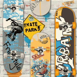 Opruiming/Sale Dutch Wallcoverings Freestyle Behang. L29505 Skateboard/Sport