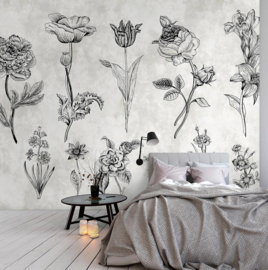 Walls by Patel Fotobehang DD110356 Sketchpad 2 Botanisch