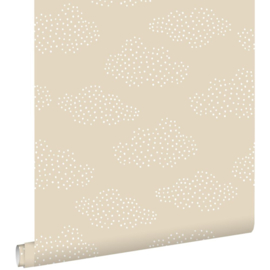 Esta Home Pom Pom Pie Behang 139515 Wolkjes Beige
