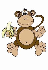 Noordwand  Little Ones Behang  414046 My Monkey/Aap/Banaan/Kinderkamer Fotobehang