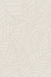 Arte Tali Behang 60741 Strelitzia Alabaster /Bladeren/Paradijsvogel bloemen Creme/Ivoor