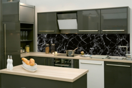 Dimex Zelfklevende Keuken Achterwand  KL-260-155 Black Marble Decorative Design/Marmer