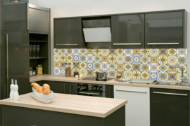 Dimex Zelfklevende Keuken Achterwand KL-260-164 Ornamental Tiles Yellow/Tegels