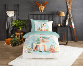 Muller Textiles Dekbedovertrek 33047 One/Eenhoorn/Kids/1 Persoons