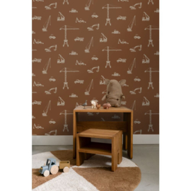 Esta Home Behang 139972 Voertuigen Terracotta/Kinderkamer