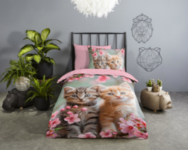 Muller Textiles Dekbedovertrek 33526 Mischa/Kids/Poezen/1 pers