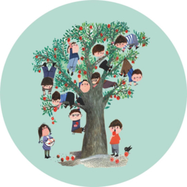 Kek Circle Apple Tree Behang CK-016 Fotobehang/Kek Kids Amsterdam