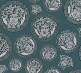 AS Creation Versace 5 Behang/Wallpaper 38611-1 Grieks Medusa Kopje/Cirkel