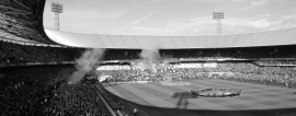 Fotobehang. Feijenoord de Kuip Panorama Grijs