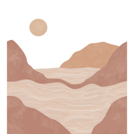 Esta Home Nieuw Fotobehang 159422 Berglandschap/Terracotta