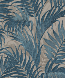 Dutch Wallcoverings Grace Behang GR322108 Tropical Palm Leaf/Bladeren/Petrol