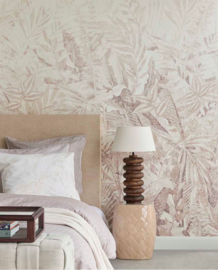 Eijffinger Riviera Maison Fotobehang 350708 Linen Leaves Taupe/Bladeren