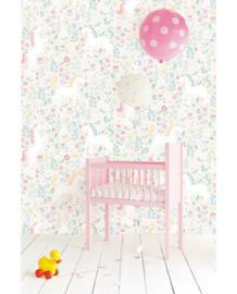 Eijffinger Mini Me Fotobehang 399111 Unicorns Pastel/Eenhoorn