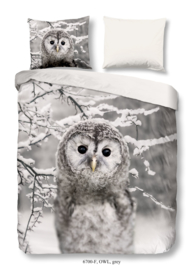 Muller Textiles Dekbedovertrek 6700-F Owl Grey/Uil/Dieren/Natuur