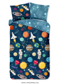 Muller Textiles Dekbedovertrek 30039-F Spaceworld Blue/Space/Heelal/Raket/Kids