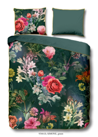 Muller Textiles Dekbedovertrek 9344-D Simone Green/Bloemen/Lits-Jumeaux