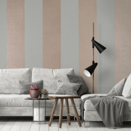 Hohenberger Slow Living Behang 30022 Simplicity Dusty Lilac/Strepen/Natuurlijk