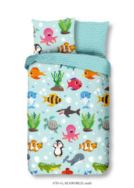 Dekbedovertrek Muller-Textiles 6781 Seaworld Multi/Onderwater dieren/Kids/Kinderkamer 1 persoons