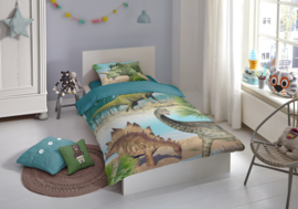 Dekbedovertrek Muller-Textiles 6602 Dino Multi/Dinosaurus/Kids/Kinderkamer 1 persoons