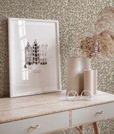Annet Weelink Behang 8945004824394 Ditsy Daisy Ochre/Bloemetjes