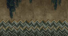 Muance edition 2 Cobalt Collection Fotobehang MU12046 Fishbone Bricks/Visgraat