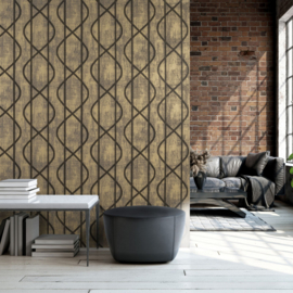 Hohenberger Universe Behang 51213 Saturn/ Brown/Geometrisch