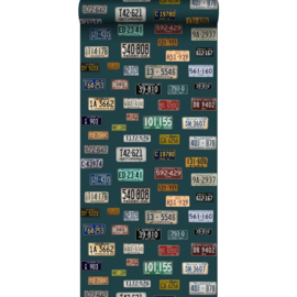 Esta Home Brooklyn Bridge Fotobehang 158502 Vintage License Plates/Nummerplaten