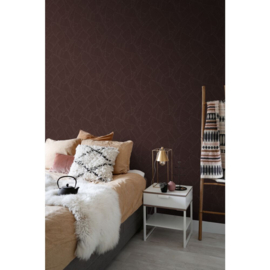 Esta Home Behang 131165 Bladeren Bordeaux Rood