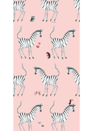 Kek Amsterdam Kids Fotobehang WP-125 Zebra Pink/Dieren