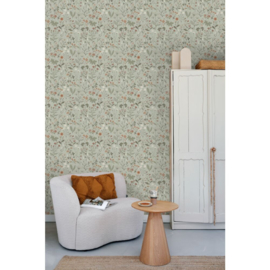 Esta Home Bloom Behang 139598 Veldbloemen/Vergrijsd Mintgroen