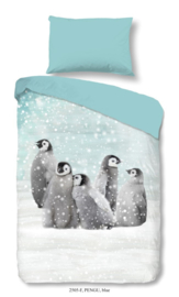 Muller Textiles Dekbedovertrek 2505-F Pengu Blue/Pinquin/Dieren/Kinderkamer