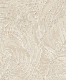 Dutch Wallcoverings Grace Behang GR322102 Tropical Palm Leaf Beige/Bladeren