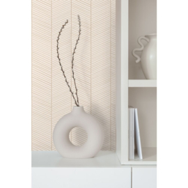Esta Home Bloom Behang 139565 Visgraat motief/Zandkleurig/Beige