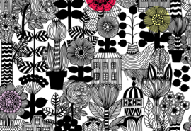 Hookedonwalls Marimekko Behang 23306 Lintukoto/Bloemen