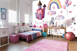 Dimex/Wall Murals 2023 Fotobehang MS-5-1417 Unicorns And Rainbow/Eenhoorn/Kinderkamer