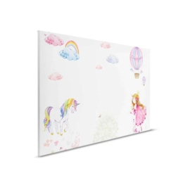 AS Creation Designwalls 2 Canvas Schilderij DD123901 Unicorn Princess/Eenhoorn/Kinderkamer